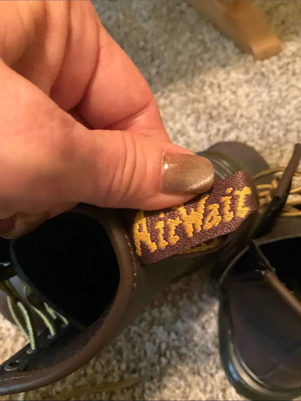 Youth Size 2 Dr. Martens Air Wair 1460 LaceUp Boots with Side Zipper